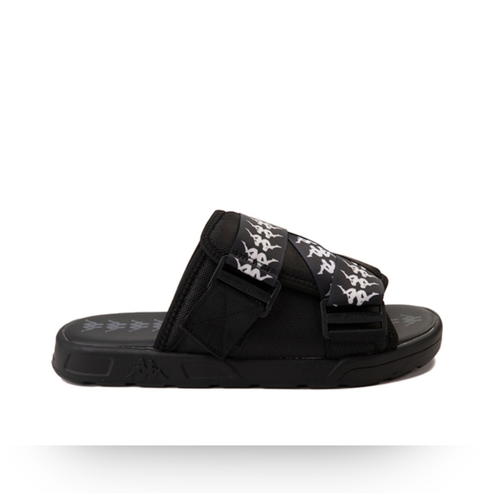 Kappa NWOT 222 Banda 1  Black and White Slide Sandals Size 6.5 - Picture 4 of 16